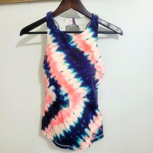 Athleta Tye Dye padded sports bra tank